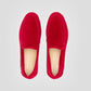Vegan Velvet Loafer Red - front