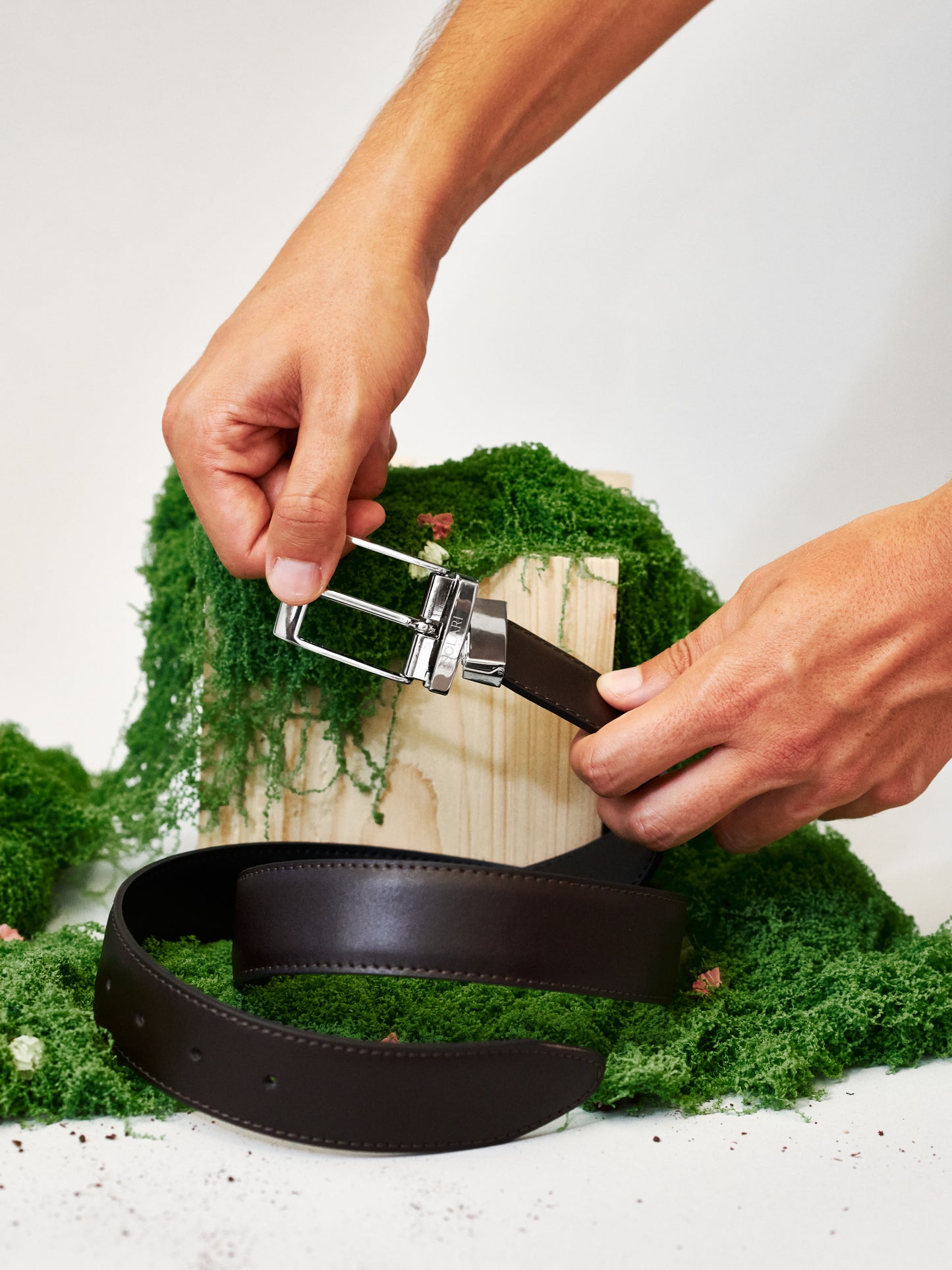 Reversible Vegan Belt - Black & Brown