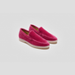 Vegan Velvet Loafer Pink - lateral