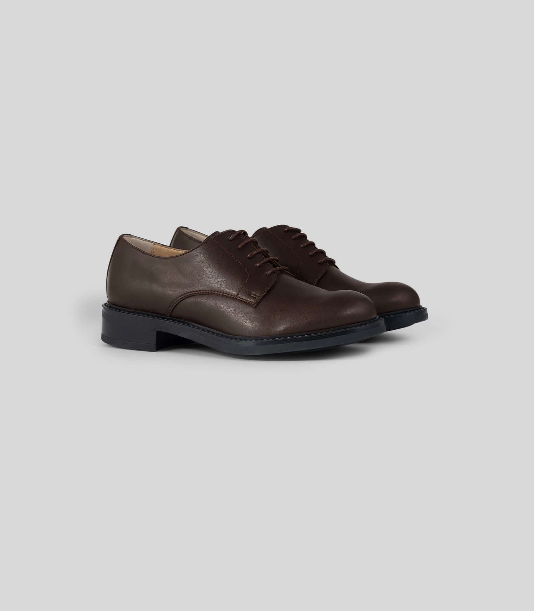 Vegan Derby Woman Lateral Brown