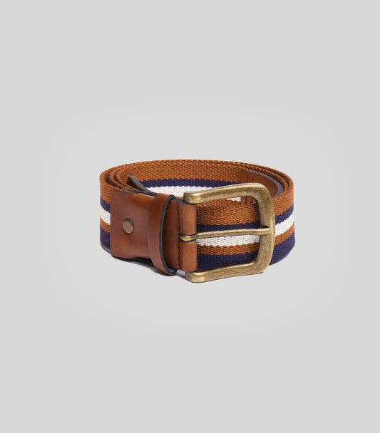Solari Milano vegan sustainable casual belts in brown blue and white