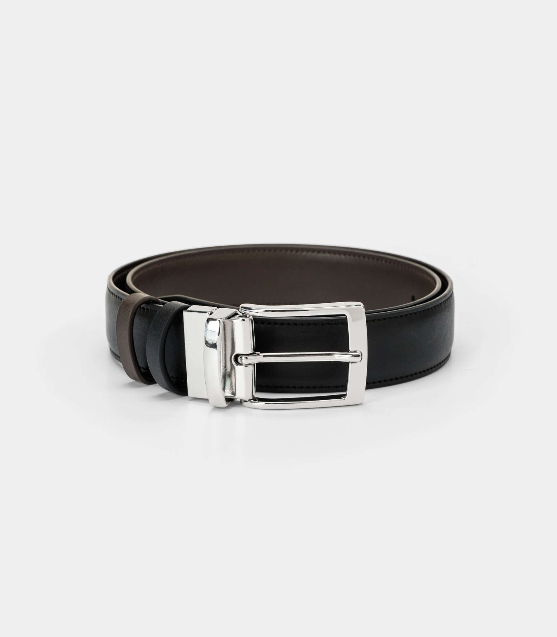 Reversible Vegan Belt – Black & Brown