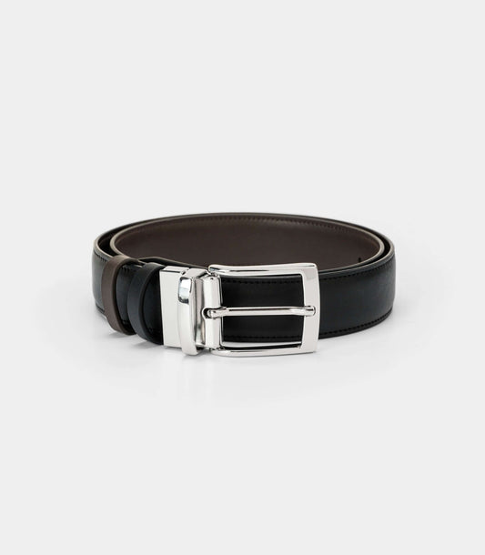 Reversible Vegan Belt – Black & Brown