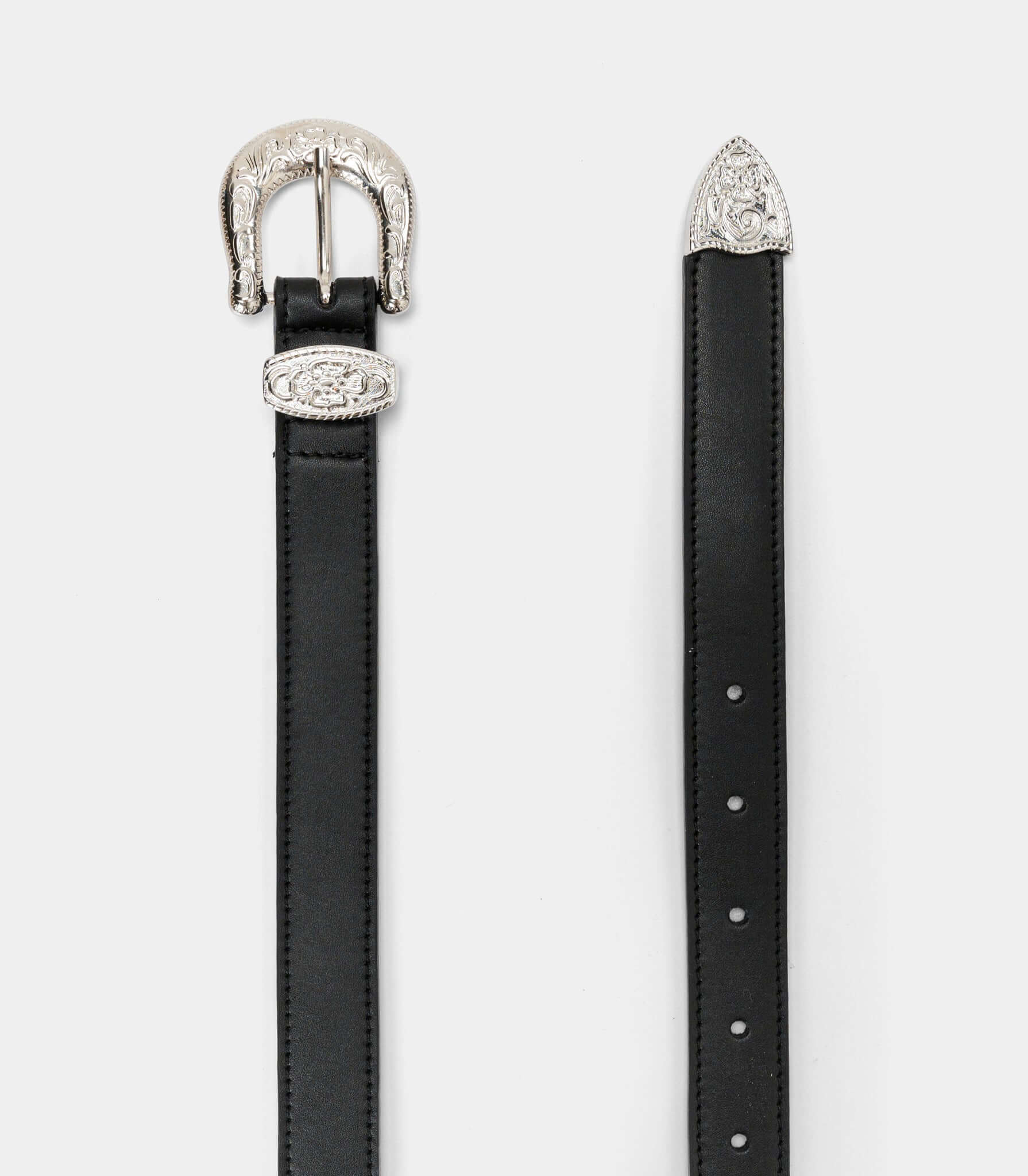 Women’s Vegan Belt with Rock Buckle 
